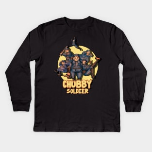 Chubby soldier Kids Long Sleeve T-Shirt